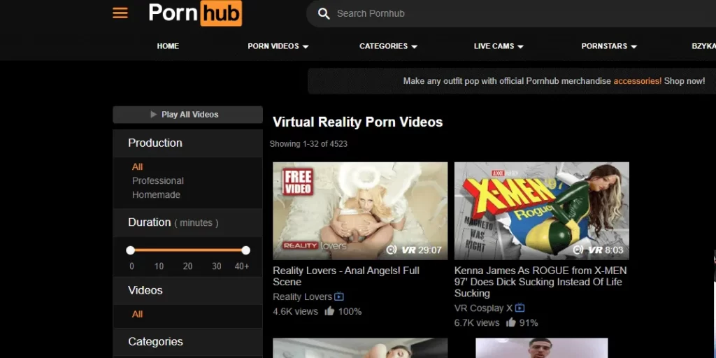 porn hub vr